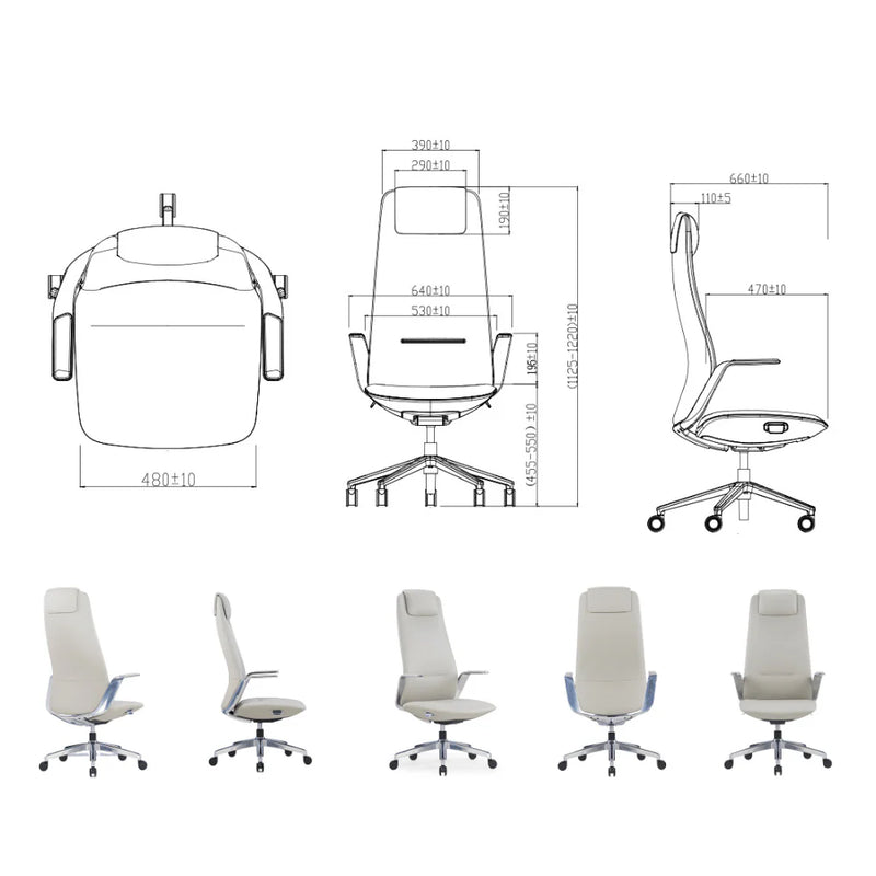 KH515 Volta Luxury Leather Executive Office Chair｜Premium Executive Chair