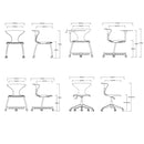 Movable student chair (with casters + storage basket)