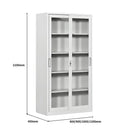 SST009 Line Office Metal Steel Double Glass Sliding Door File Cabinet