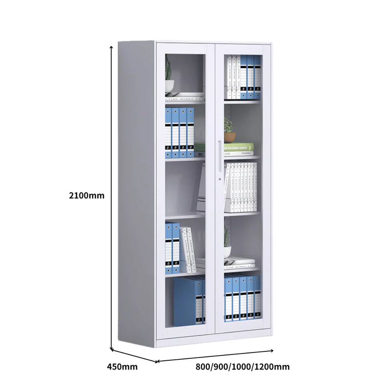 SST010 Netto Office Metal Steel Double Glass Door Covering File Cabinet