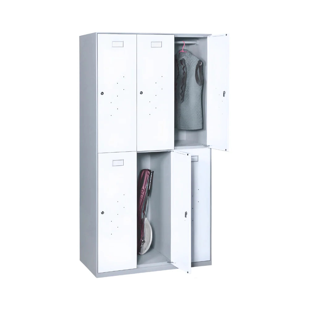 SST007 Tecno Office Thin Edge Stainless Steel Metal Handle Locker Clothes Cabinet
