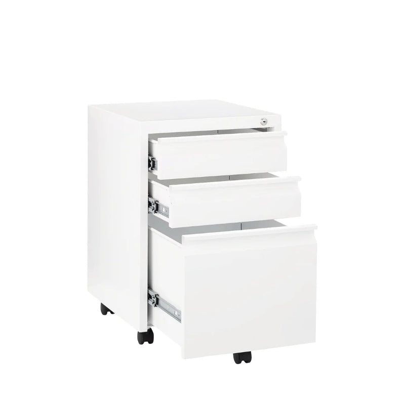 SST015 Statico three-layer drawer metal stainless steel movable drawer file cabinet