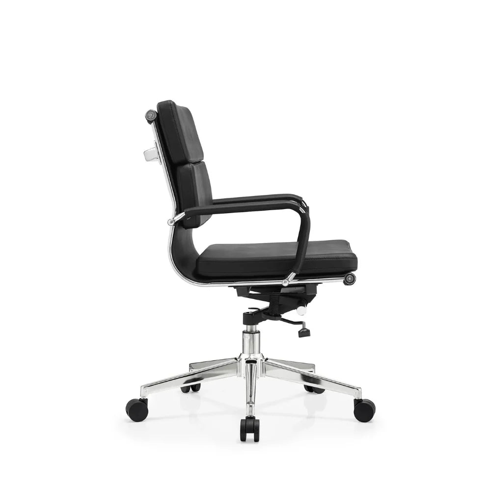 EC108-L  EAMES Style 中背會議椅｜皮包扶手
