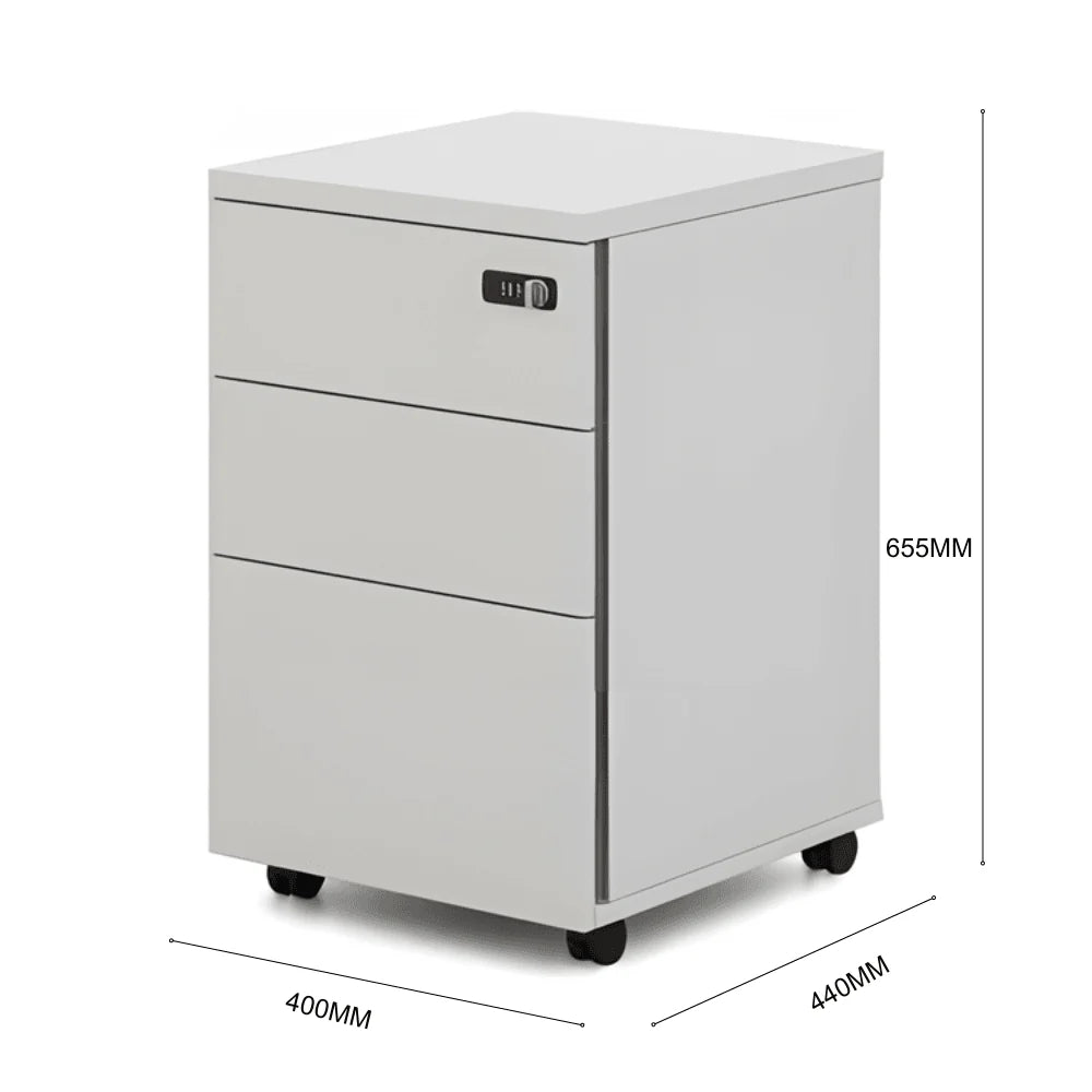 KP-01 Legno Three-Door Wooden Portable File Cabinet 