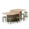 KS065 Island Curve Double-layer Height Interactive Learning Table｜Island Curve Table
