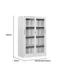 SST009 Line Office Metal Steel Double Glass Sliding Door File Cabinet