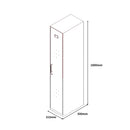 SST007 Tecno office thin edge stainless steel metal handle storage cabinet wardrobe