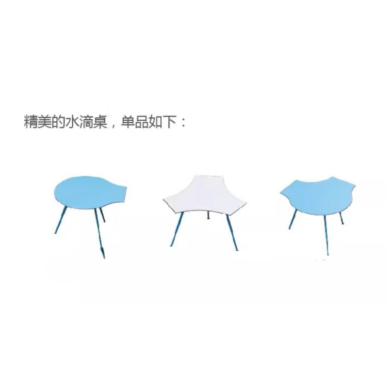 KAD 55 Verde 單層水滴自由組合桌