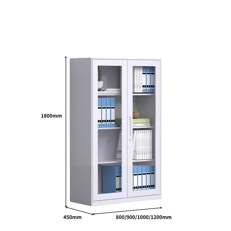 SST010 Netto Office Metal Steel Double Glass Door Covering File Cabinet