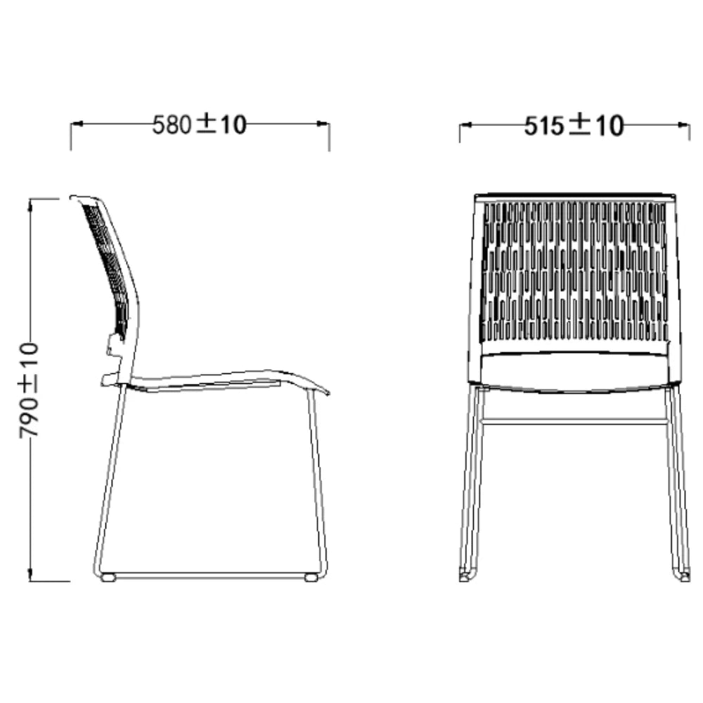 K508 Aria Stackable Arch-shaped Pedestal Plastic Training Chair Conference Chair