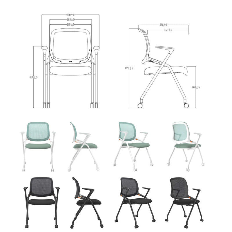 K512 Legg 3D站立旋轉白架培訓疊椅