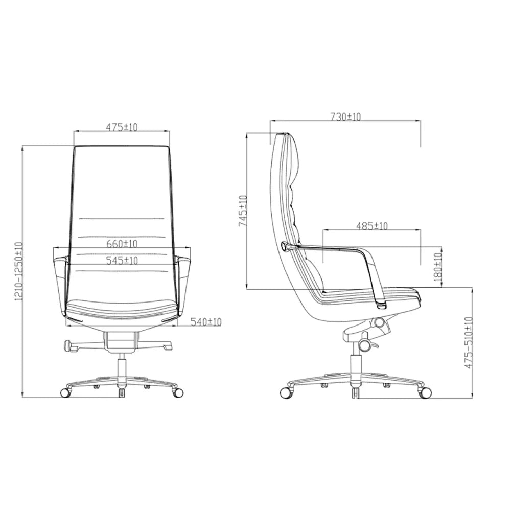 KH512 Atrio Imported Leather Executive Chair｜Executive Leather Chair