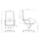 KH512 Atrio Imported Leather Executive Chair｜Executive Leather Chair