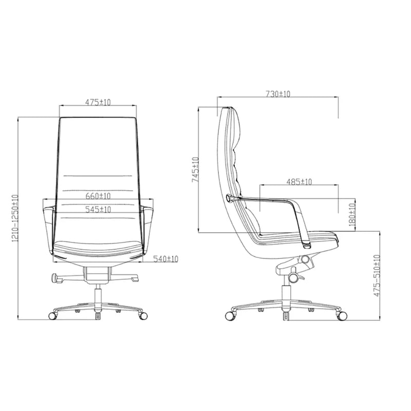 KH512 Atrio Imported Leather Executive Chair｜Executive Leather Chair