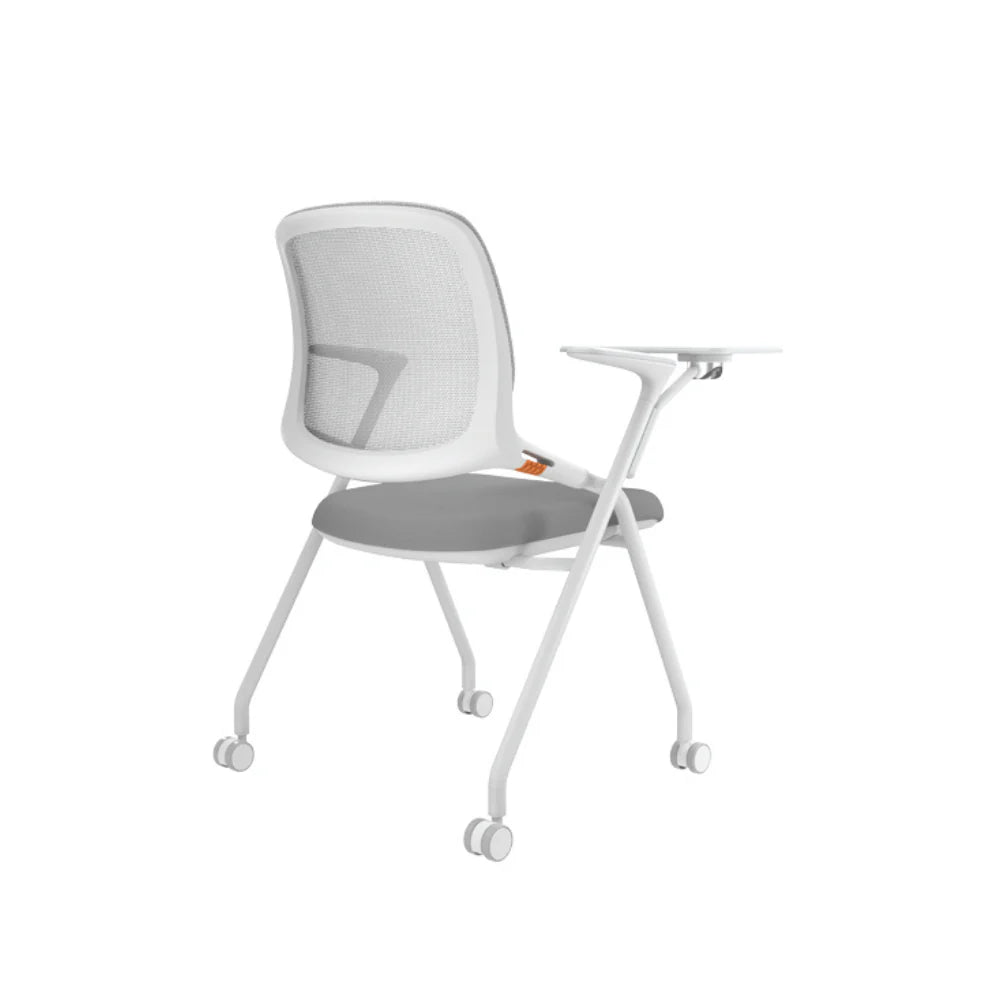 K513 Legg rotary folding writing board meeting chair｜Kuang Tong multi-function stackable negotiation training chair