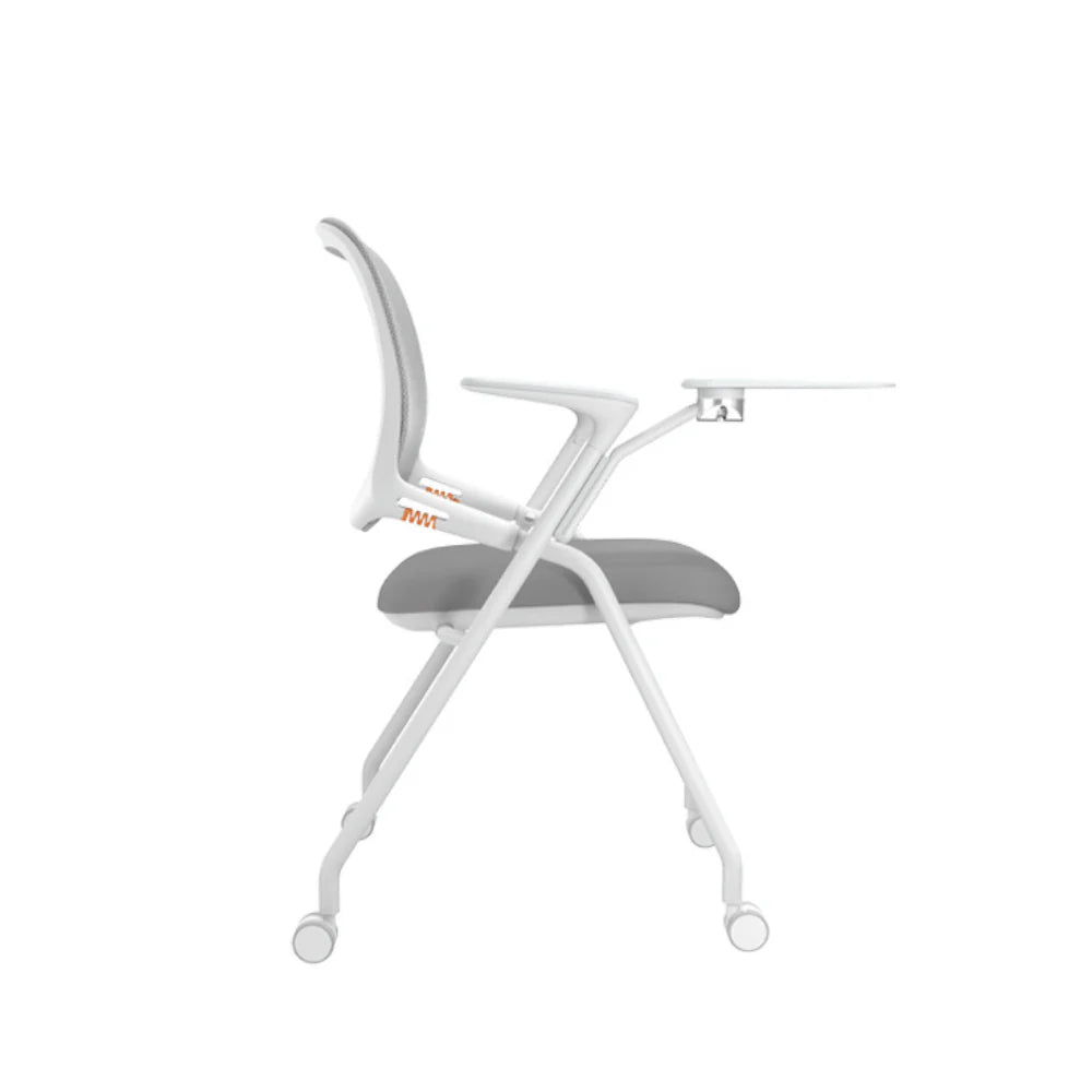 K513 Legg rotary folding writing board meeting chair｜Kuang Tong multi-function stackable negotiation training chair