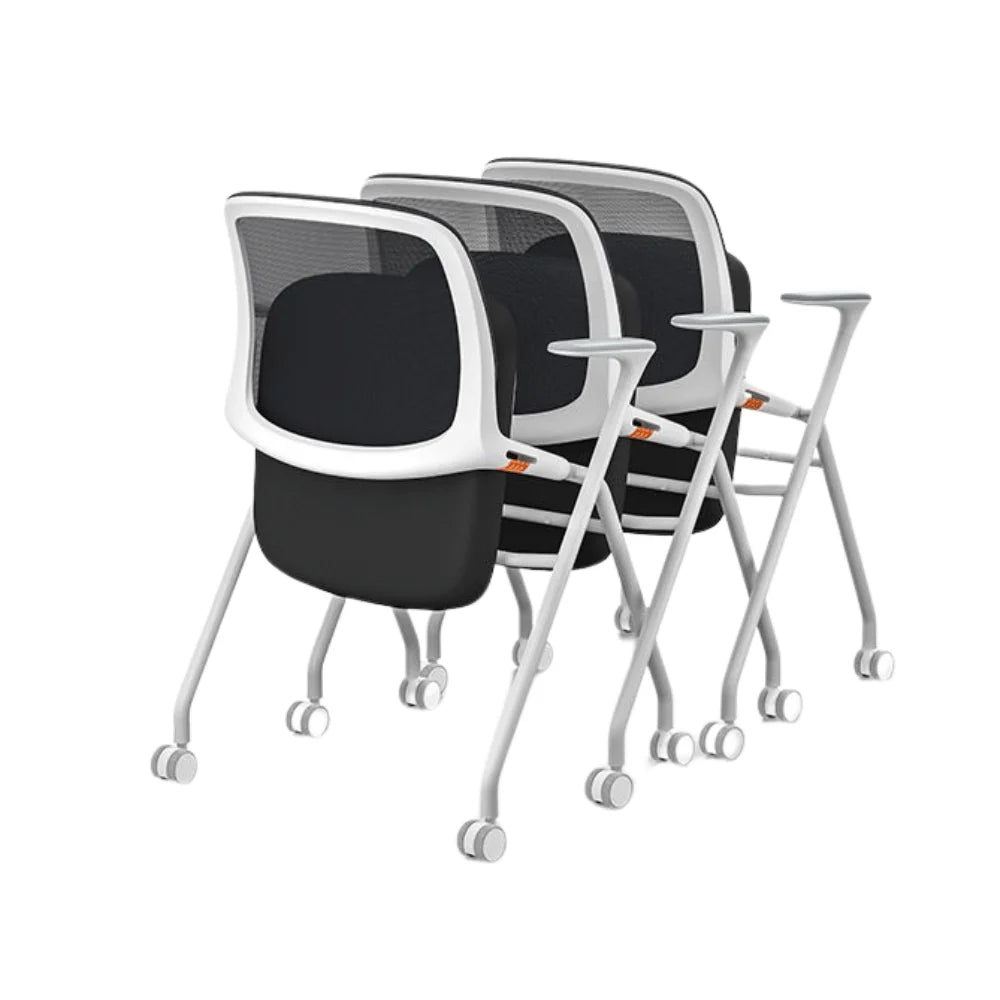 K513 Legg rotary folding writing board meeting chair｜Kuang Tong multi-function stackable negotiation training chair