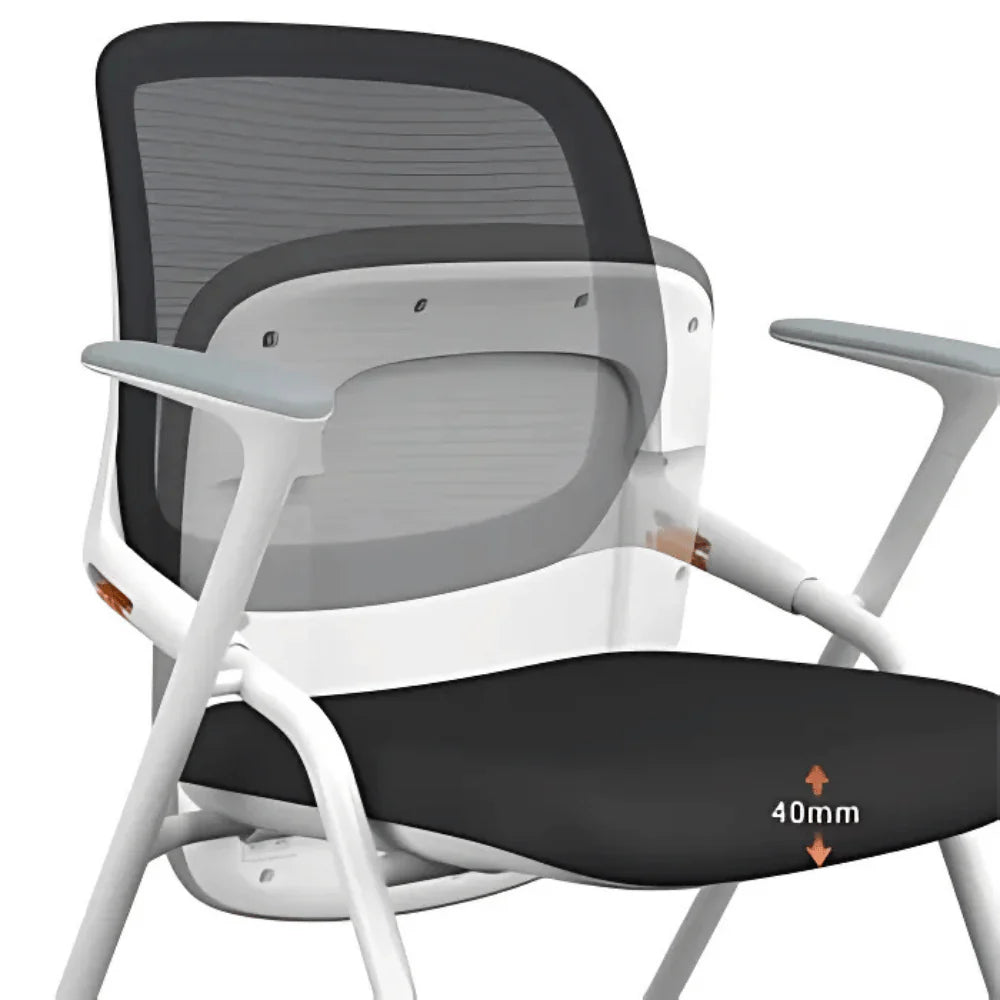 K513 Legg rotary folding writing board meeting chair｜Kuang Tong multi-function stackable negotiation training chair