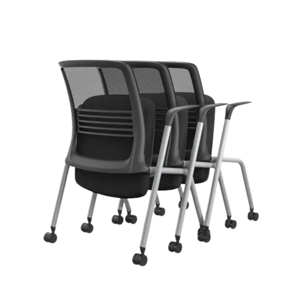 KEM042 Mero 可疊放培訓椅｜網布靠背會議椅連寫字板