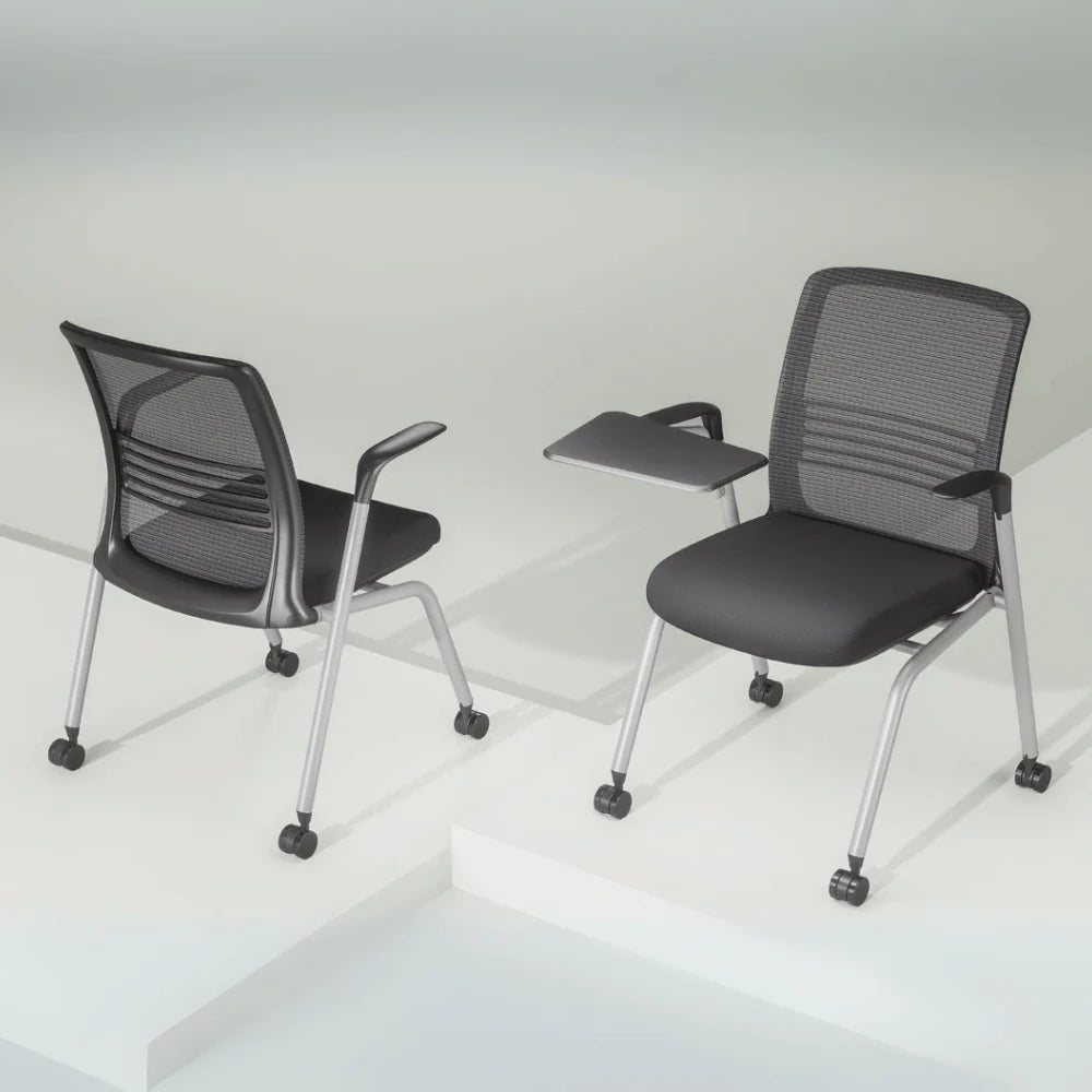 KEM042-WP Mero 可疊放培訓椅｜網布靠背會議椅連寫字板