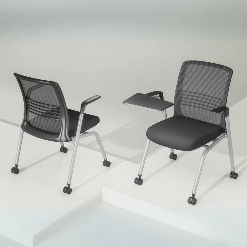 K519 Aero stackable training chair | mesh backrest conference chair with writing board