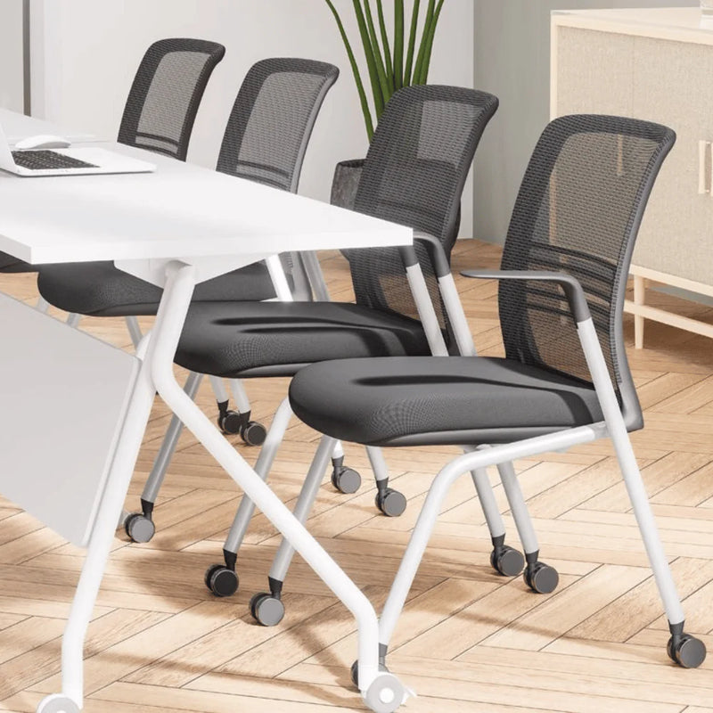 K519 Aero stackable training chair | mesh backrest conference chair with writing board