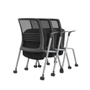 K519 Aero stackable training chair | mesh backrest conference chair with writing board