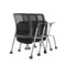 K519 Aero stackable training chair | mesh backrest conference chair with writing board