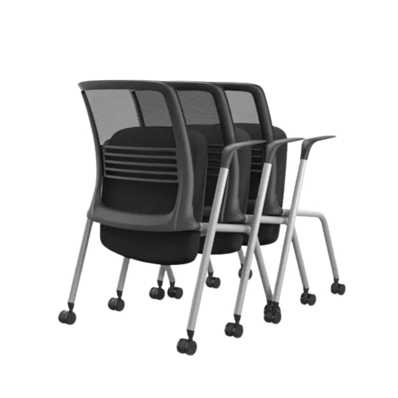 K519 Aero stackable training chair | mesh backrest conference chair with writing board
