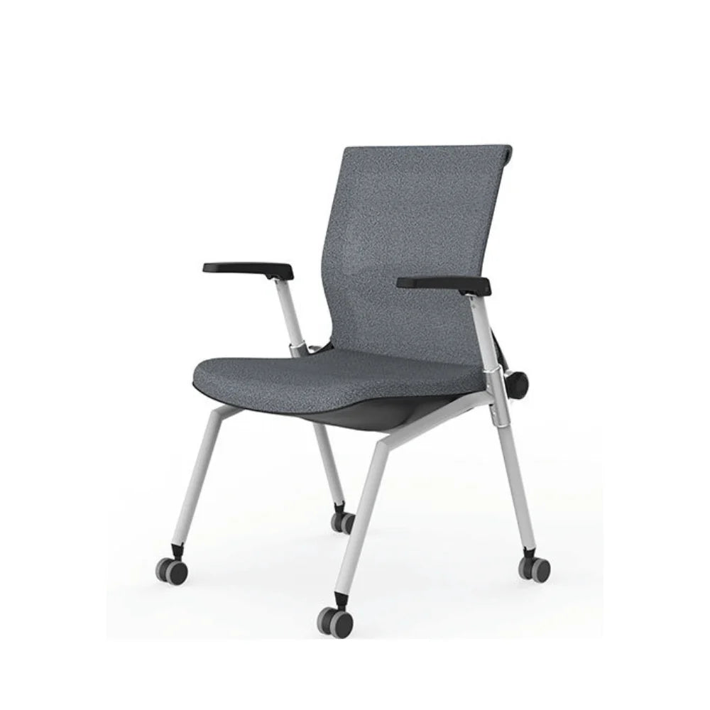 KEM047 Aero 可疊放培訓椅｜折疊扶手滑輪會議椅