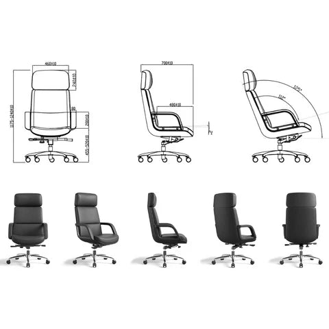 KH567-L Premier Luxury Middle Back Leather Executive Chair｜Executive Leather Chair