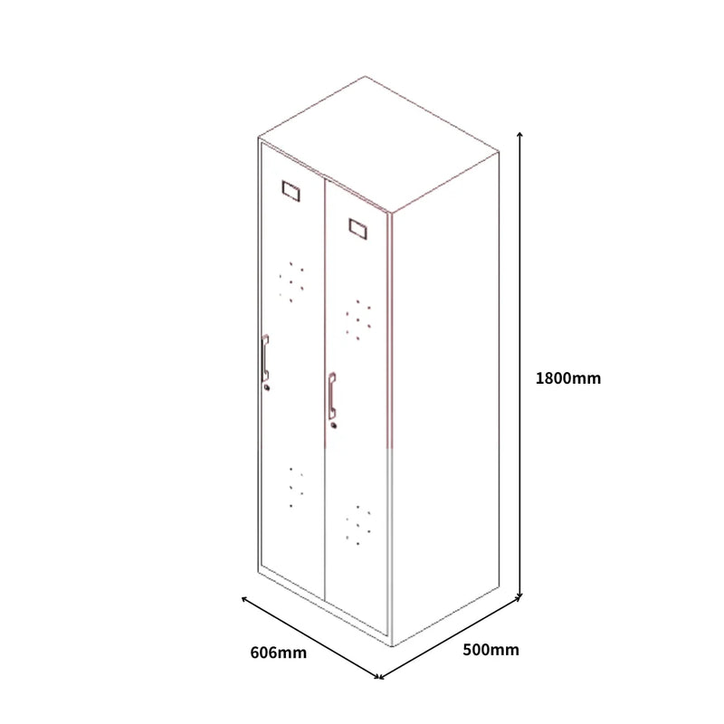 SST007 Tecno office thin edge stainless steel metal handle storage cabinet wardrobe