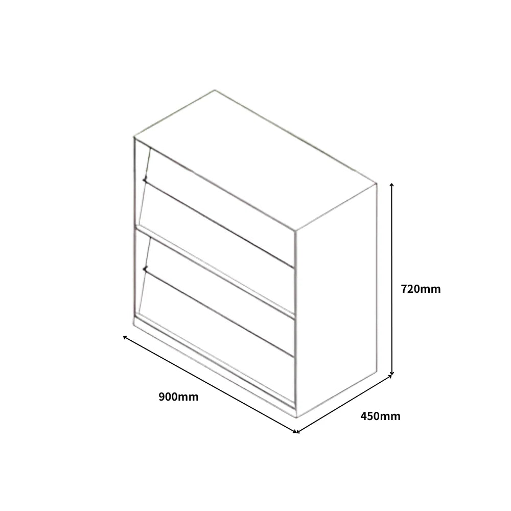 SST014 Urbano Office Thin Edge Stainless Steel Magazine Cabinet