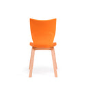 KQT-201D Tower Wooden Leg Plastic Chair
