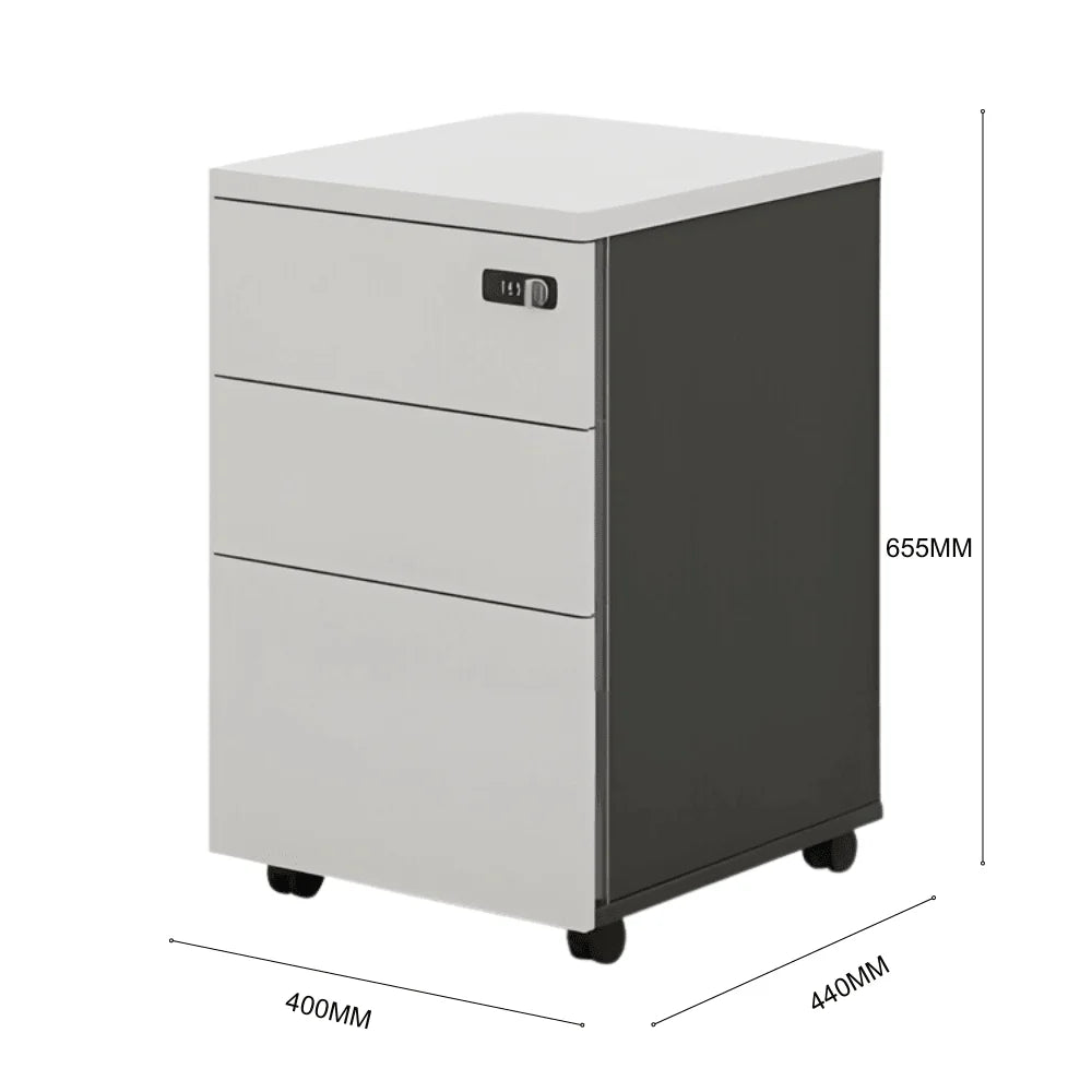 KP-01 Legno Three-Door Wooden Portable File Cabinet 