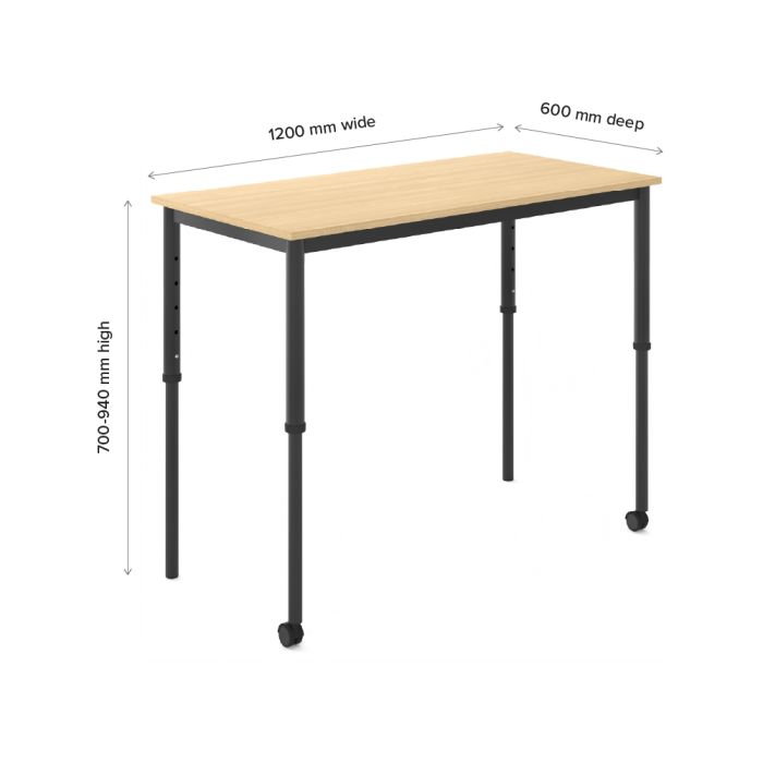 KS053 Maes Upright height adjustable student desk