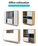 WC 34 Floren Wood Leg Office Storage File Cabinet