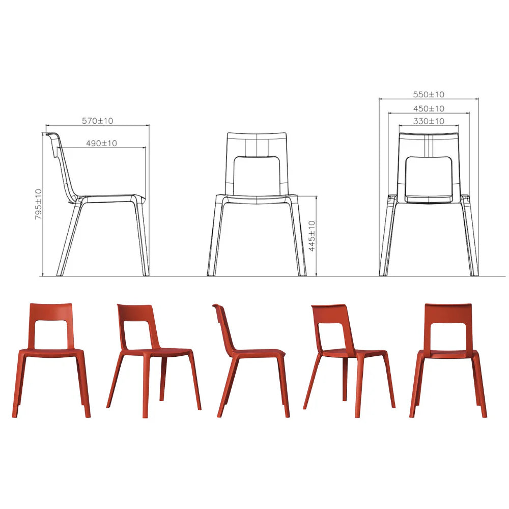 KH-572B Scopri Plastic Stackable Training Chair