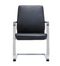 KH141-N Andro mid-back arched galvanized leg leather reception chair