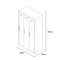 SST007 Tecno office thin edge stainless steel metal handle storage cabinet wardrobe