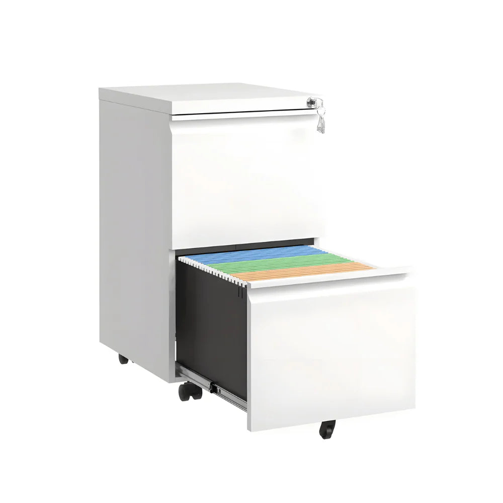 SST016 Solido Double Drawer Metal Stainless Steel Movable Drawer File Cabinet
