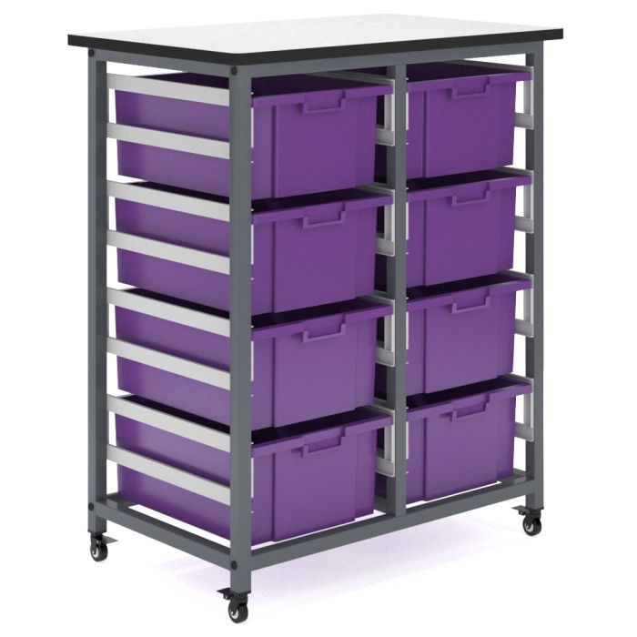 TY001 Carre Double-layer Mobile Teaching Supply Cabinet｜Teaching Supply Trolley 