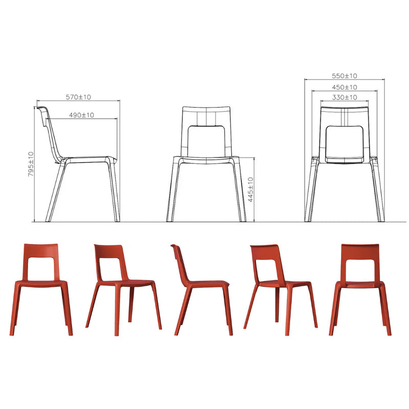 KH-572- Plastic training chair