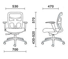 M-5211MN ELEGANT  中背人體工學辦公椅