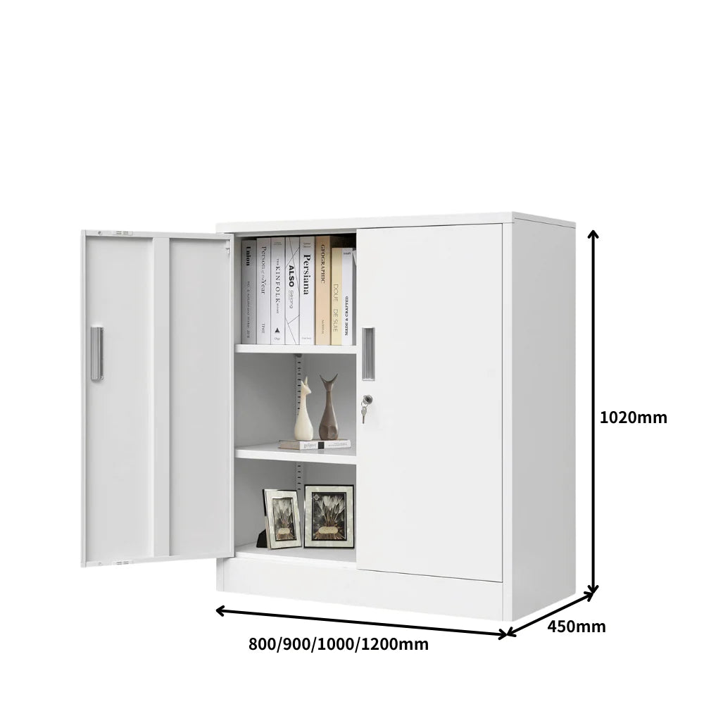 SST012 Minimal Office Metal Stainless Steel Double Door File Cabinet