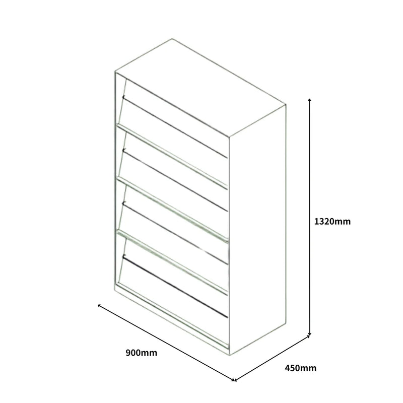 SST014 Urbano Office Thin-edged Steel Magazine Cabinet