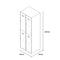 SST007 Tecno office thin edge stainless steel metal handle storage cabinet wardrobe