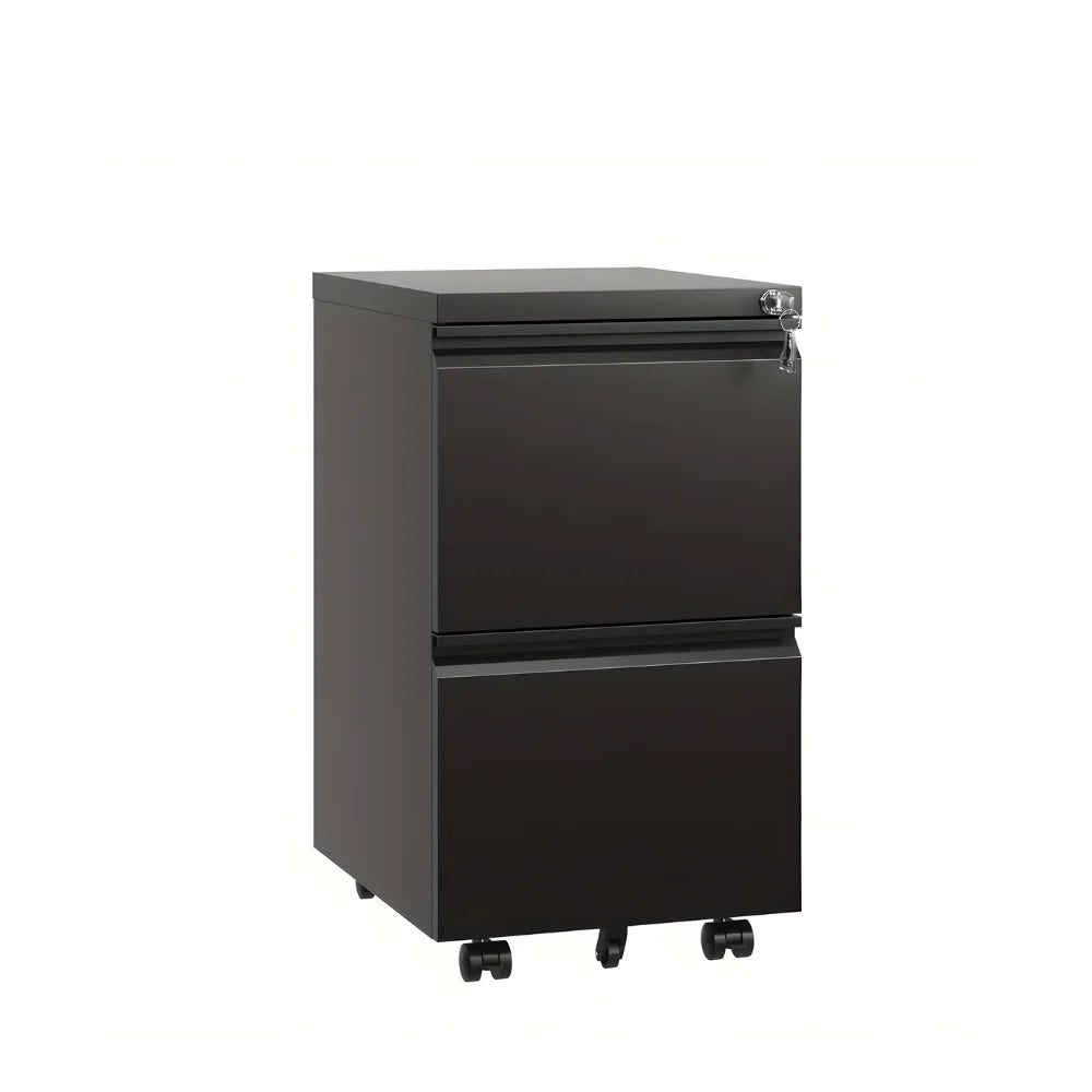 SST016 Solido Double Drawer Metal Stainless Steel Movable Drawer File Cabinet