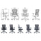 KH-518-L Koko Middle Back Ergonomic Office Chair Computer Chair