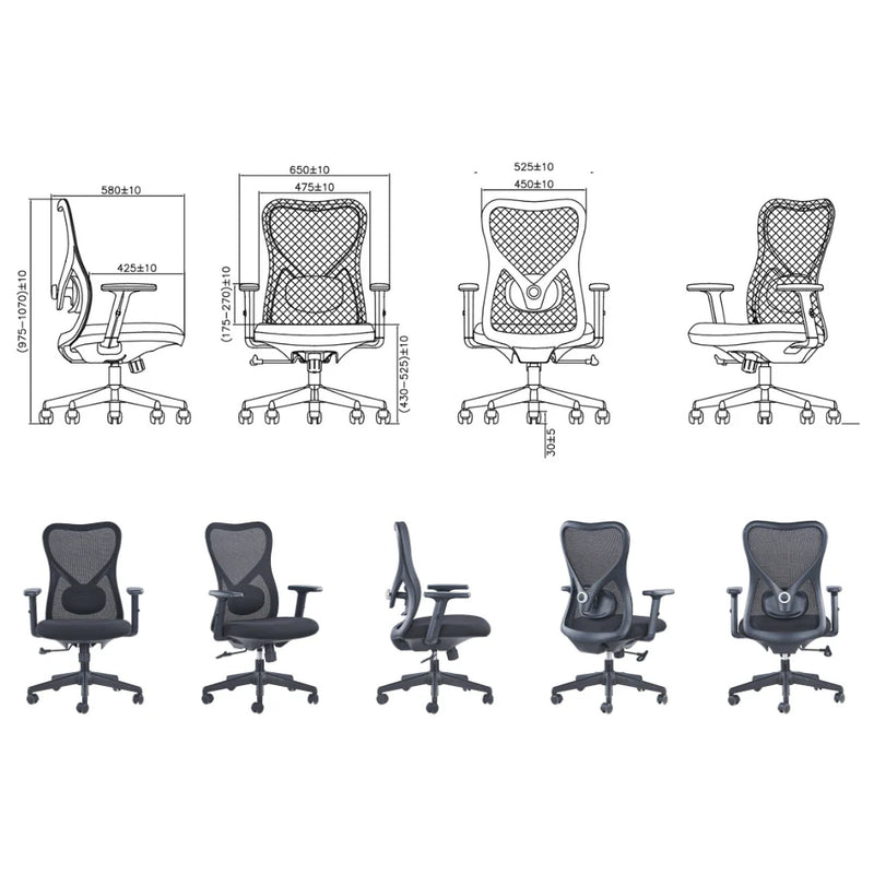 KH-518-L Koko Middle Back Ergonomic Office Chair Computer Chair